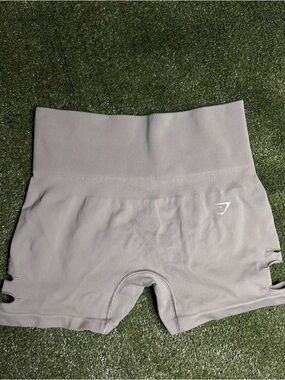 Gymshark scrunch bum shorts gray marl xsmall seamless